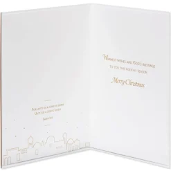 A Child is Born Religious Christmas Greeting Card