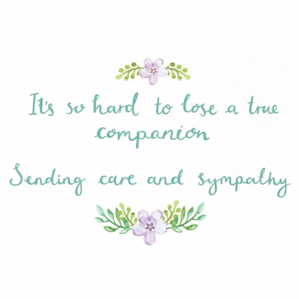 A True Companion Pet Sympathy Greeting Card