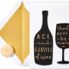 Age And Wine Quote Birthday Greeting Card