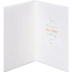 Awesome Sibling Birthday Greeting Card for Sister