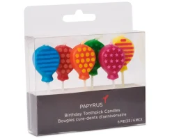 Balloon Birthday Candles, 6-Count