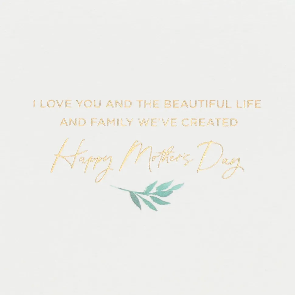 Beautiful Life and Family Mothers Day Greeting Card for Wife
