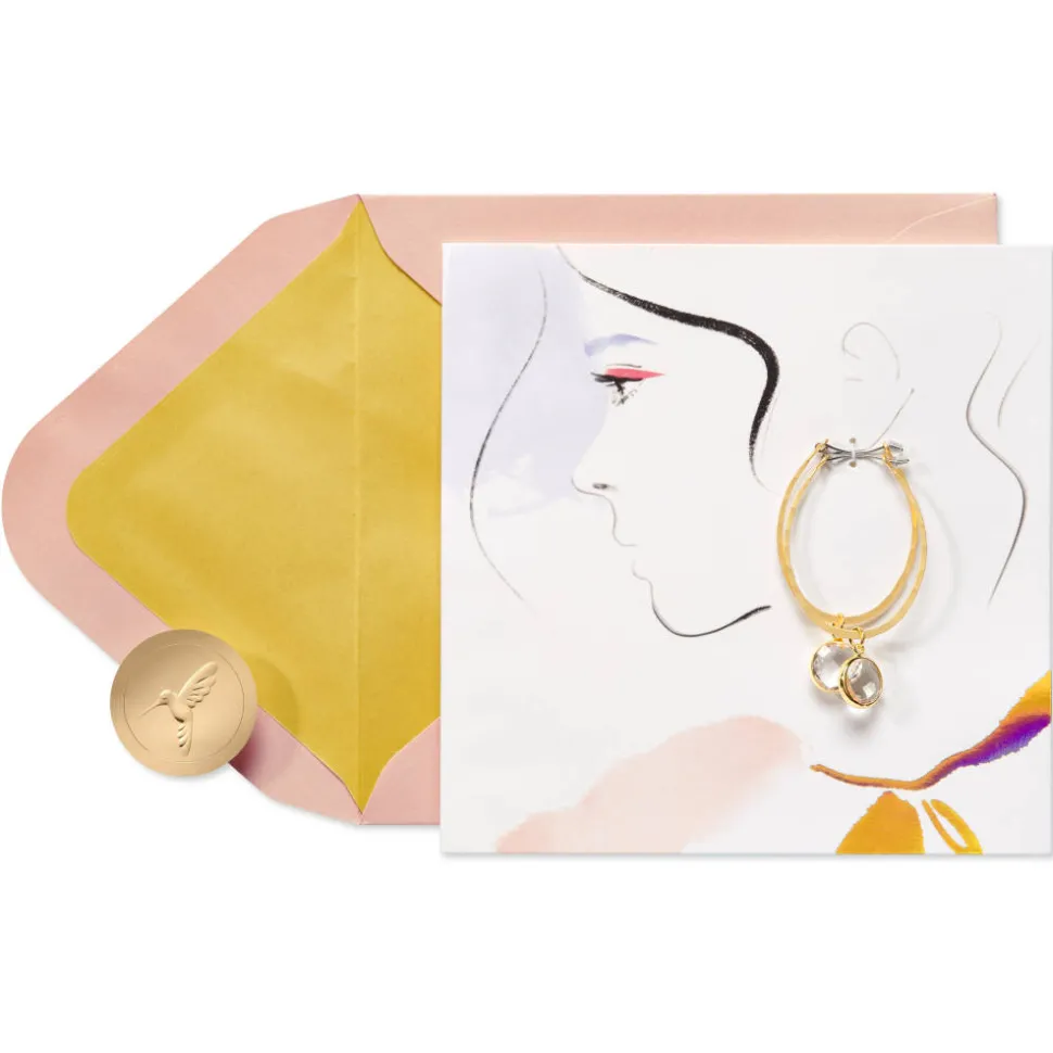 Being Extraordinary Birthday Greeting Card with Earrings