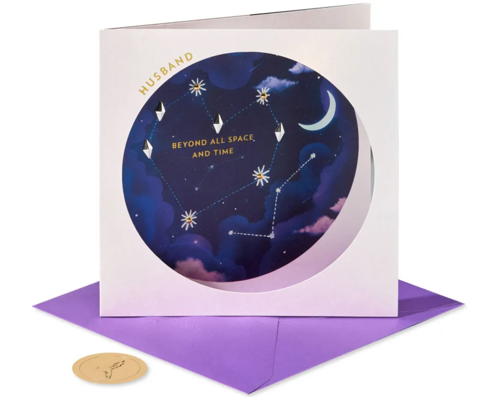 Beyond Space Birthday Greeting Card for Husband