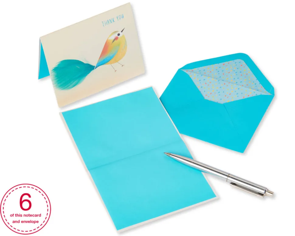Bird Boxed Thank You Cards and Envelopes, 6-Count