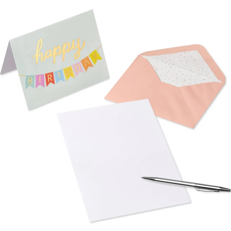 Birthday Celebrations Birthday Blank Note Cards with Envelopes, 20-Count