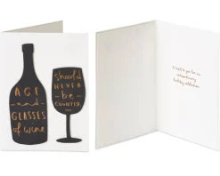 Black and Gold Birthday Greeting Card Bundle, 2-Count