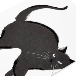 Black Cat Halloween Greeting Card
