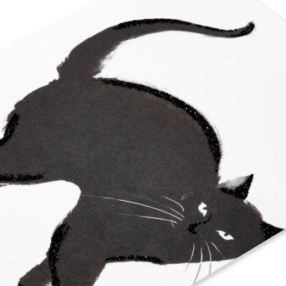 Black Cat Halloween Greeting Card