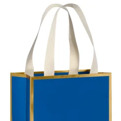 Blue and Gold 9″ Medium Gift Bag, 1 Bag