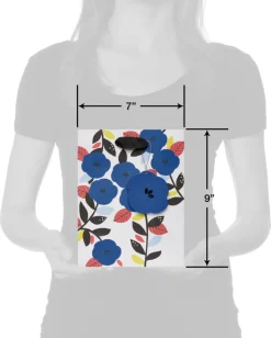 Blue Flowers Medium Gift Bag, 1 Bag