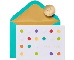 Bold Dots Blank Cards with Envelopes, 12-Count