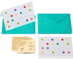 Bold Dots Blank Cards with Envelopes, 12-Count