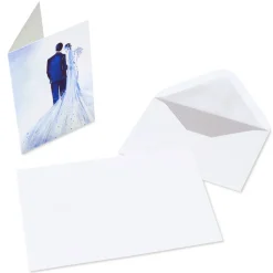 Bride and Groom Blank Wedding Thank You Cards, 12-Count