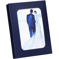 Bride and Groom Blank Wedding Thank You Cards, 12-Count
