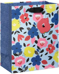 Bright Flowers Large Gift Bag, 1 Bag