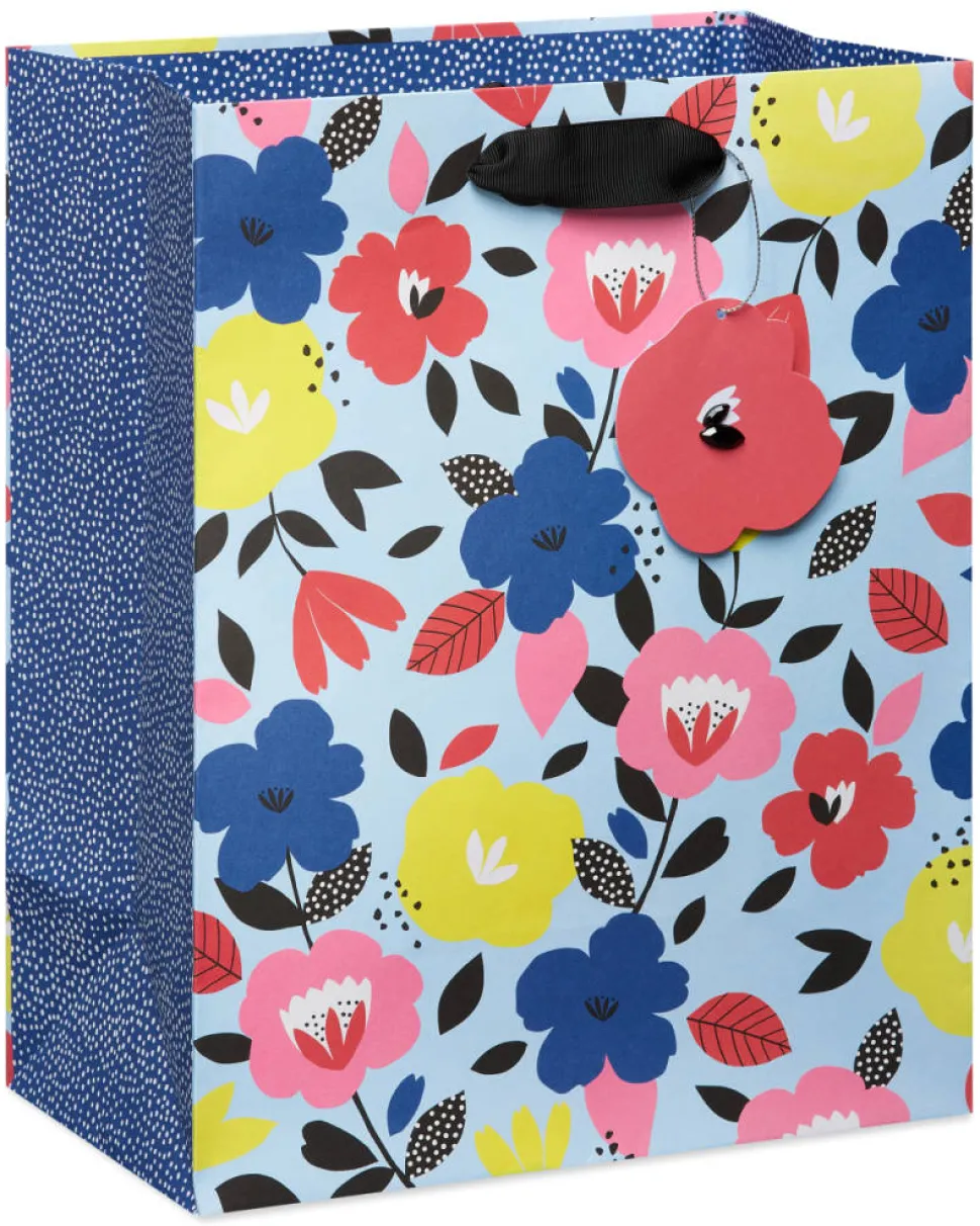 Bright Flowers Large Gift Bag, 1 Bag