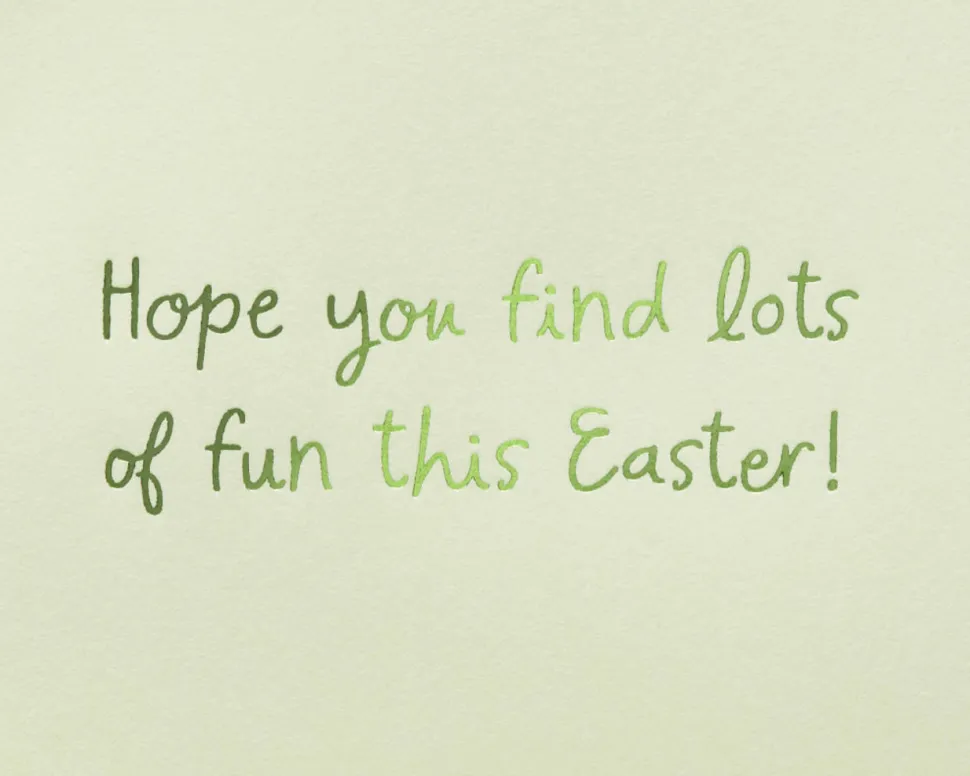 Bunny in Flower Pot Easter Greeting Card