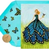 Butterfly Girl Birthday Greeting Card- Designed by Bella Pilar