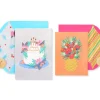Cake and Pineapple Birthday Greeting Card Bundle, 2-Count