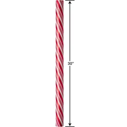 Candy Canes, Red + White Stripes, Hot Cocoa + Treats Holiday Wrapping Paper Rolls, 3 Rolls
