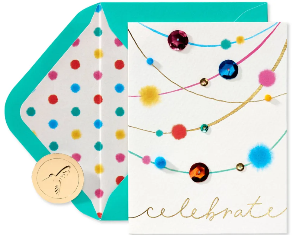 Celebrate Streamers Birthday Greeting Card