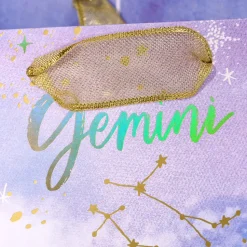 Celestial Clouds and Text 13″ Large Gift Bag for Birthdays, 1 Bag