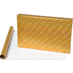 Celestial Evergreen Christmas Wrapping Paper Rolls, 3 Rolls