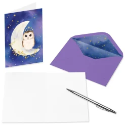Celestial Owl 14-Count Blank Greeting Cards with Envelopes