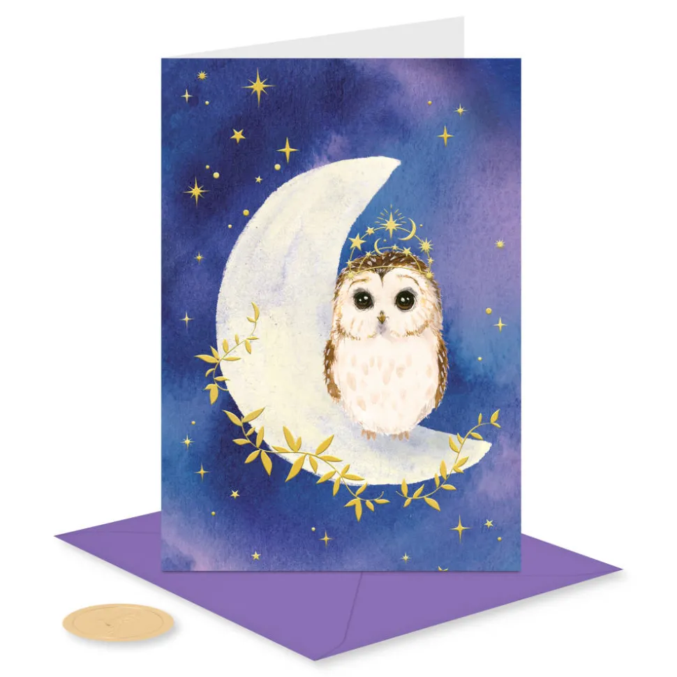 Celestial Owl 14-Count Blank Greeting Cards with Envelopes