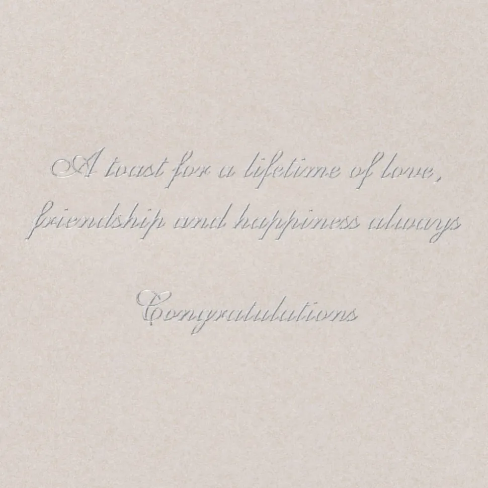 Champagne Flutes Wedding Greeting Card