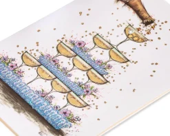 Champagne Pyramid Wedding Greeting Card- Designed by Bella Pilar