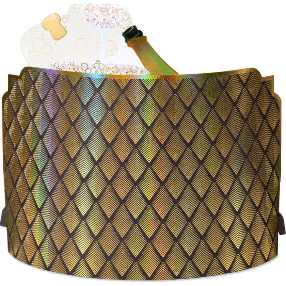 Champagne Toast Blank Pop-Up Greeting Card