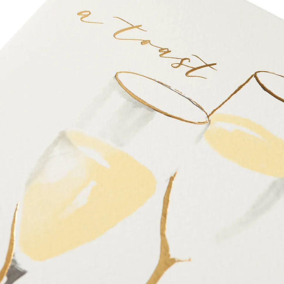 Champagne Toast Wedding Greeting Card