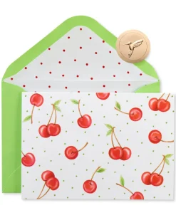Cherries Boxed Blank Note Cards with Envelopes, 12-Count