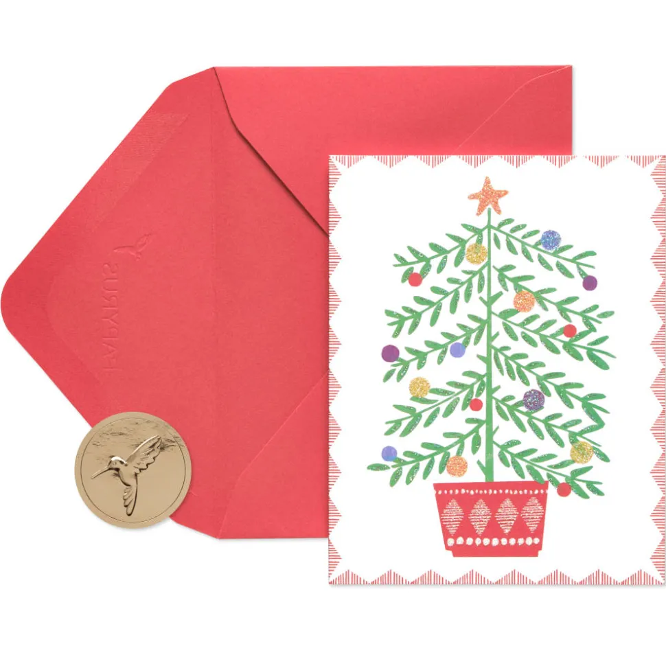 Christmas Tree in Pot Holiday Boxed Cards, 20-Count