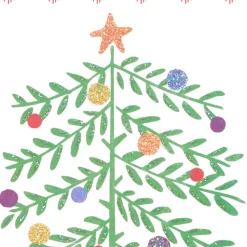 Christmas Tree in Pot Holiday Boxed Cards, 20-Count