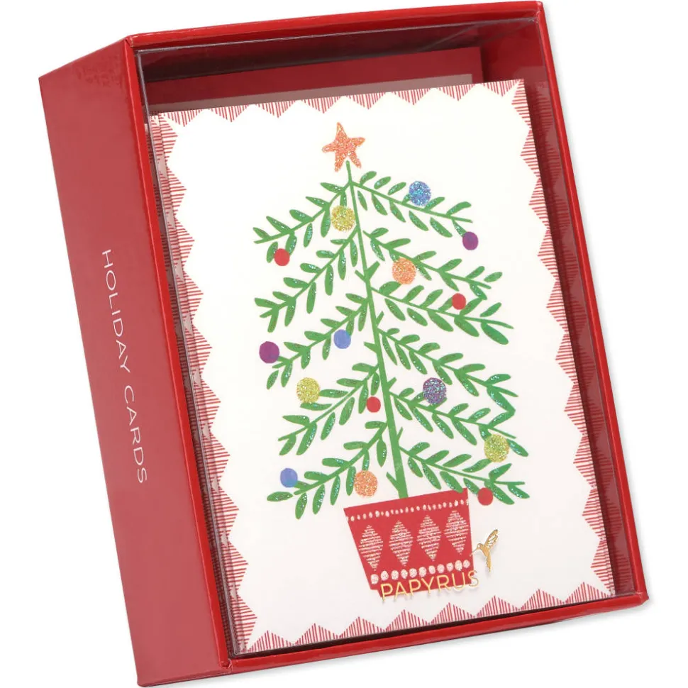Christmas Tree in Pot Holiday Boxed Cards, 20-Count