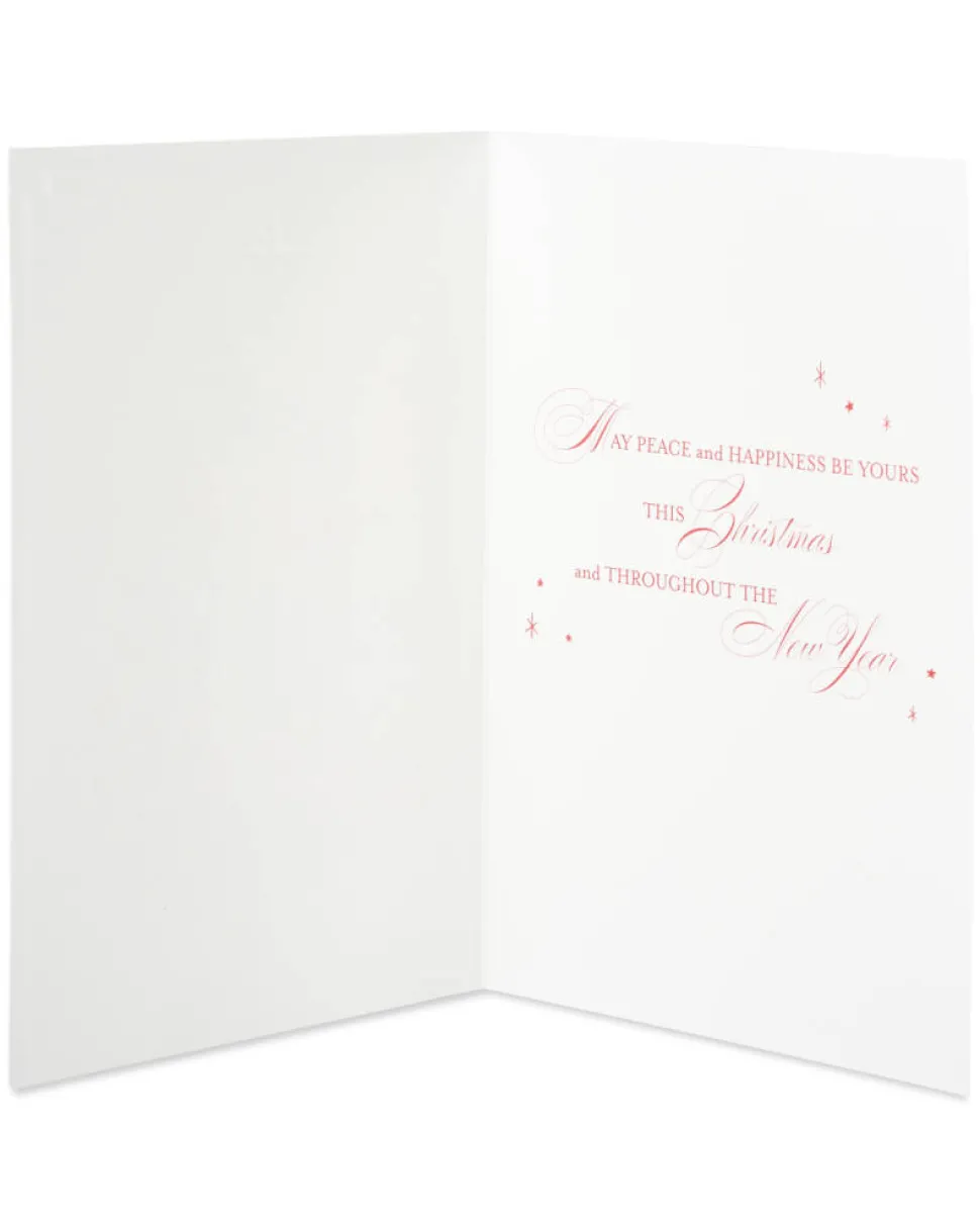 Christmas Tree with Holiday Ornaments Christmas Boxed Cards – Glitter-Free, 12-Count