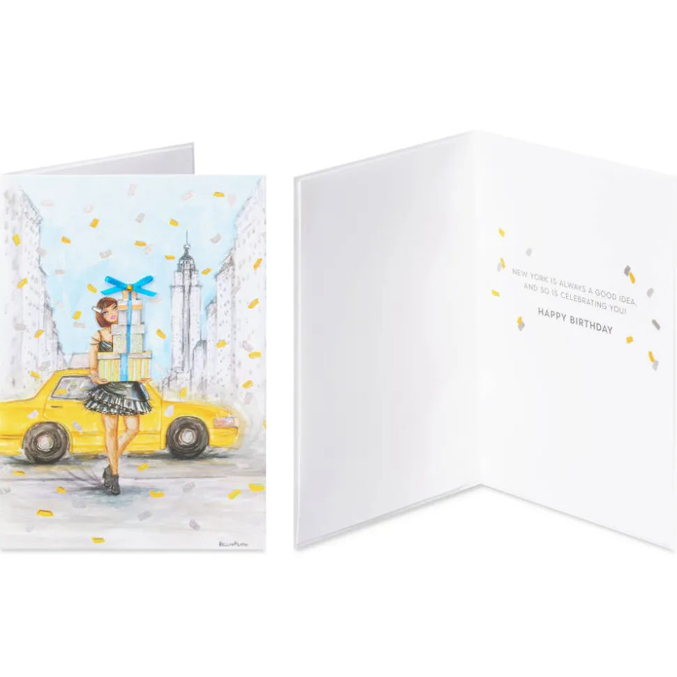 City Fashion Birthday Card Assortment – Designed by Bella Pilar, 4-Count
