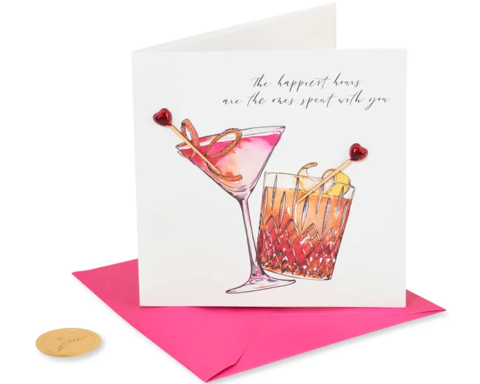 Cocktails Anniversary Greeting Card