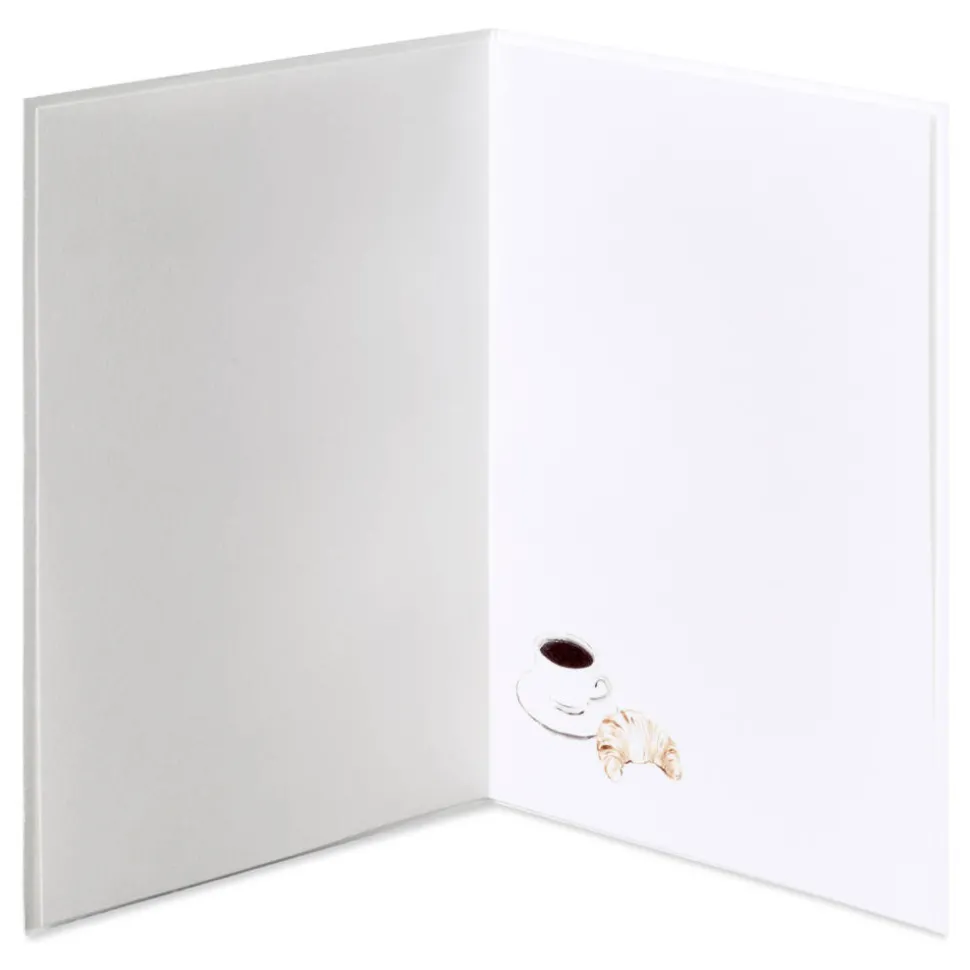 Coffee and Croissant Blank Greeting Card
