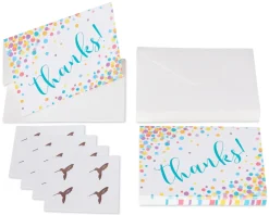Confetti Thank You Boxed Blank Note Cards with Envelopes, 16-Count