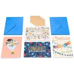 Congratulations Designs Graduation Cards Pack with Envelopes, 20-Count