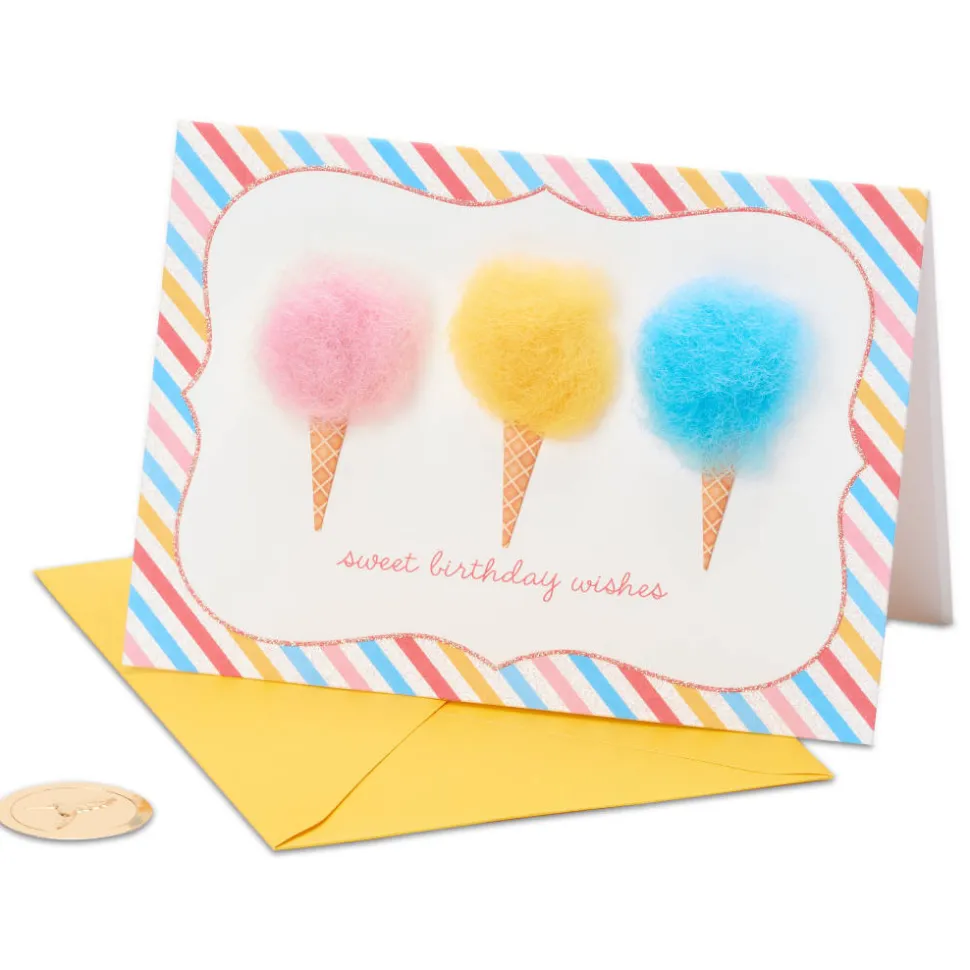 Cotton Candy Birthday Greeting Card