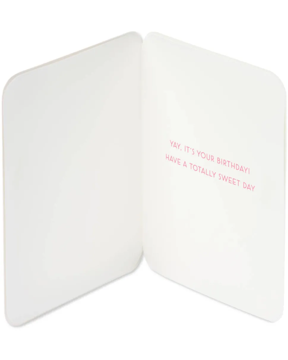 Cotton Candy Cat Birthday Greeting Card