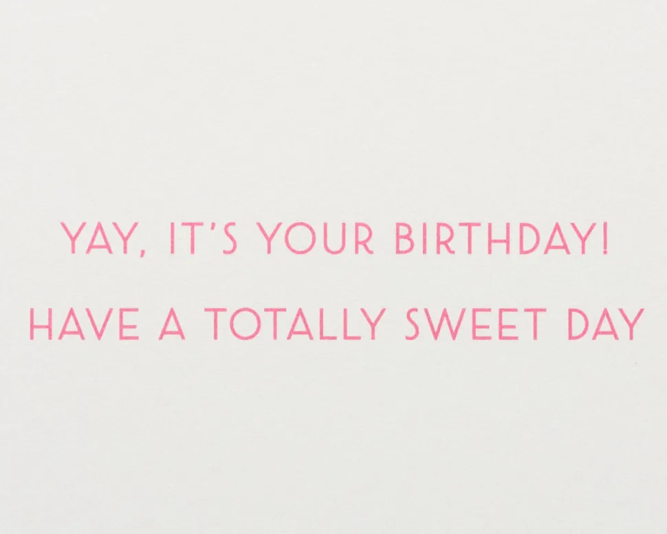 Cotton Candy Cat Birthday Greeting Card