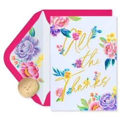 14-Count Blank Thank You Greeting Cards with Envelopes- Designed by Julie Marriott