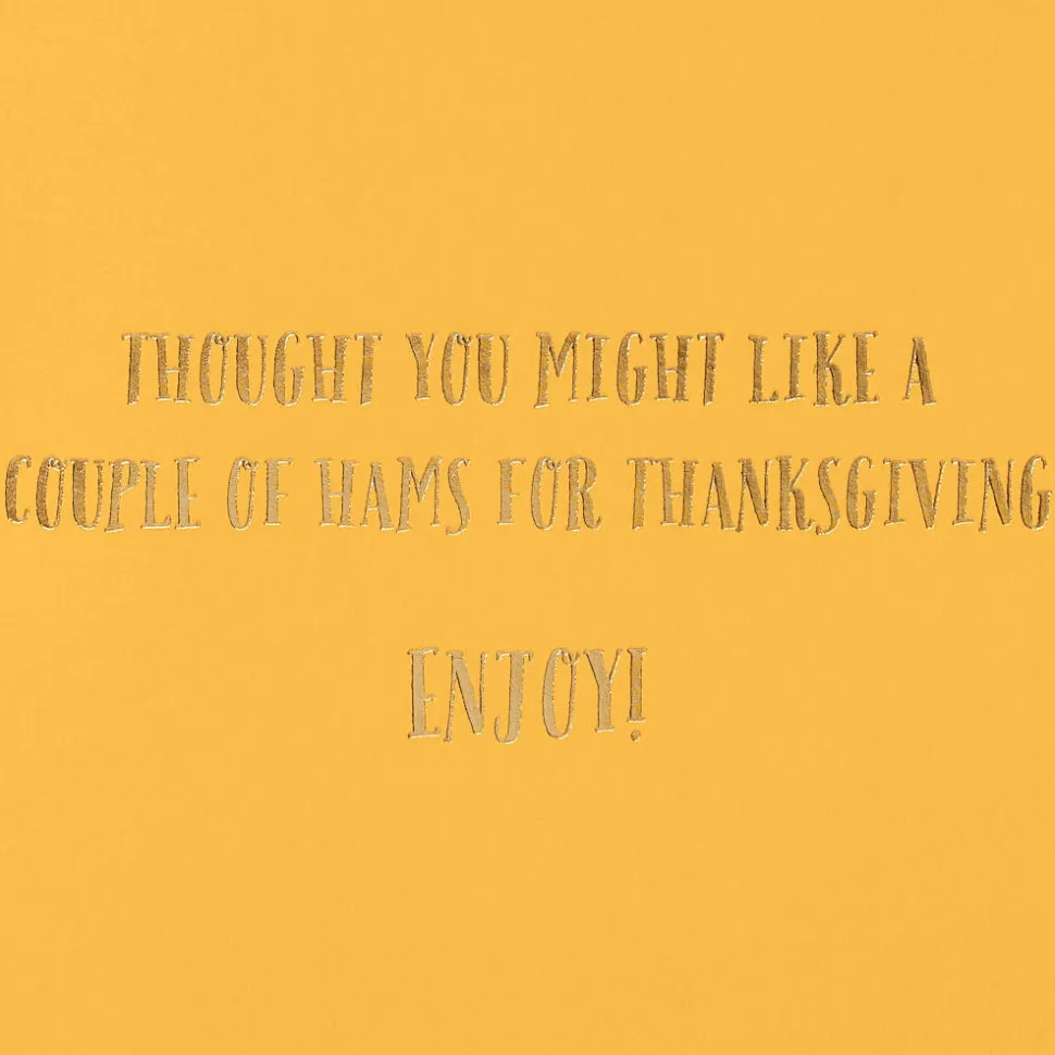 Couple of Hams Funny Thanksgiving Greeting Card