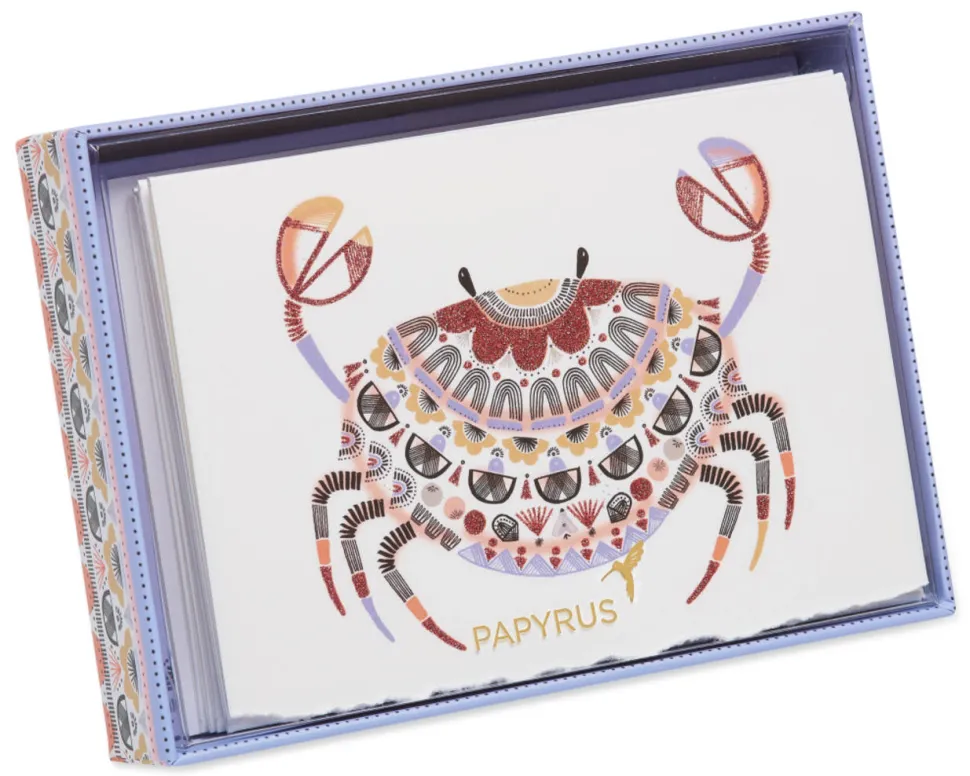 Crab Boxed Cards and Envelopes, 8-Count